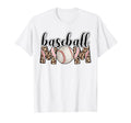 Softball Baseball Mom Leopard Mothers T-Shirt - Graphic Print for Adults - T-Shirt, Sweatshirt, Hoodie