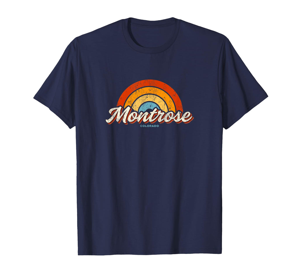 Montrose Colorado Co Rainbow 70S T-Shirt - Casual Everyday Wear Men Women - T-Shirt, Sweatshirt, Hoodie