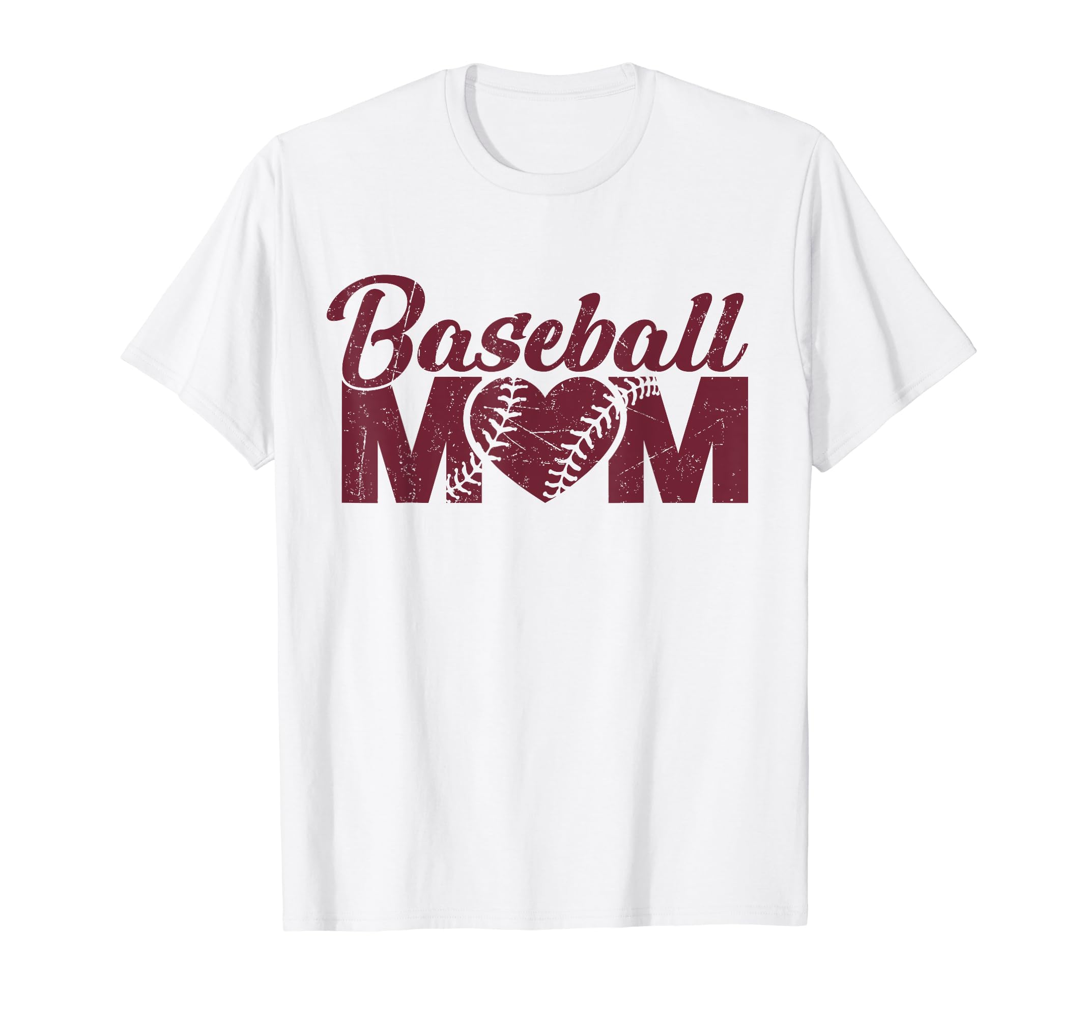 Baseball Mom Funny Heart Present T-Shirt - Streetwear Style Men Women - T-Shirt, Sweatshirt, Hoodie