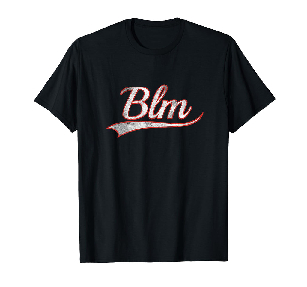 Blm Varsity Distressed Throwback T-Shirt - Minimalist Print Unisex - T-Shirt, Sweatshirt, Hoodie