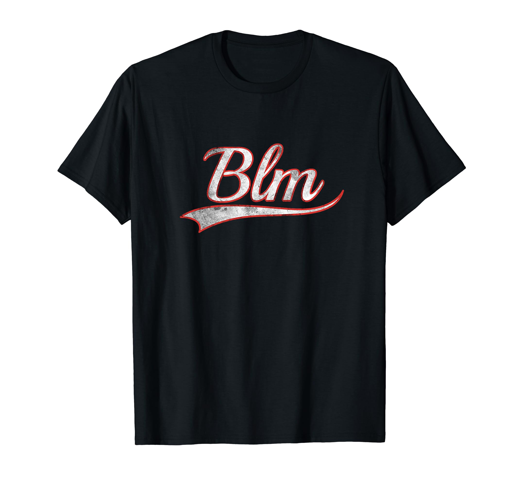 Blm Varsity Distressed Throwback T-Shirt - Minimalist Print Unisex - T-Shirt, Sweatshirt, Hoodie