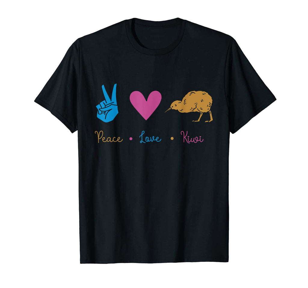 Peace Love Kiwi Bird Lover New Zealand T-Shirt - Novelty Apparel Unisex - T-Shirt, Sweatshirt, Hoodie