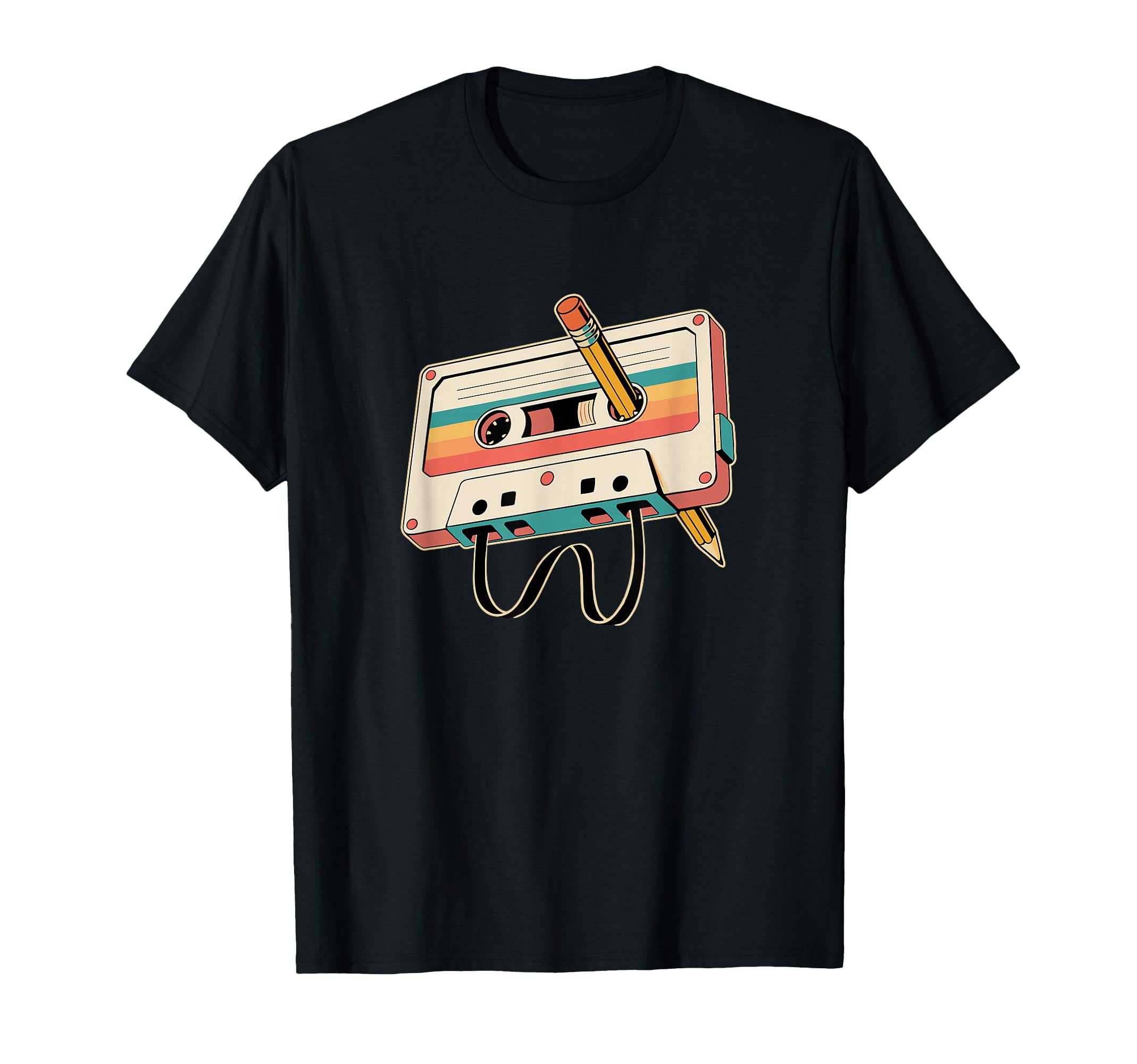 Cassette Tape Pencil 80S 90S Music T-Shirt - Aesthetic Graphic for Adults - T-Shirt, Sweatshirt, Hoodie