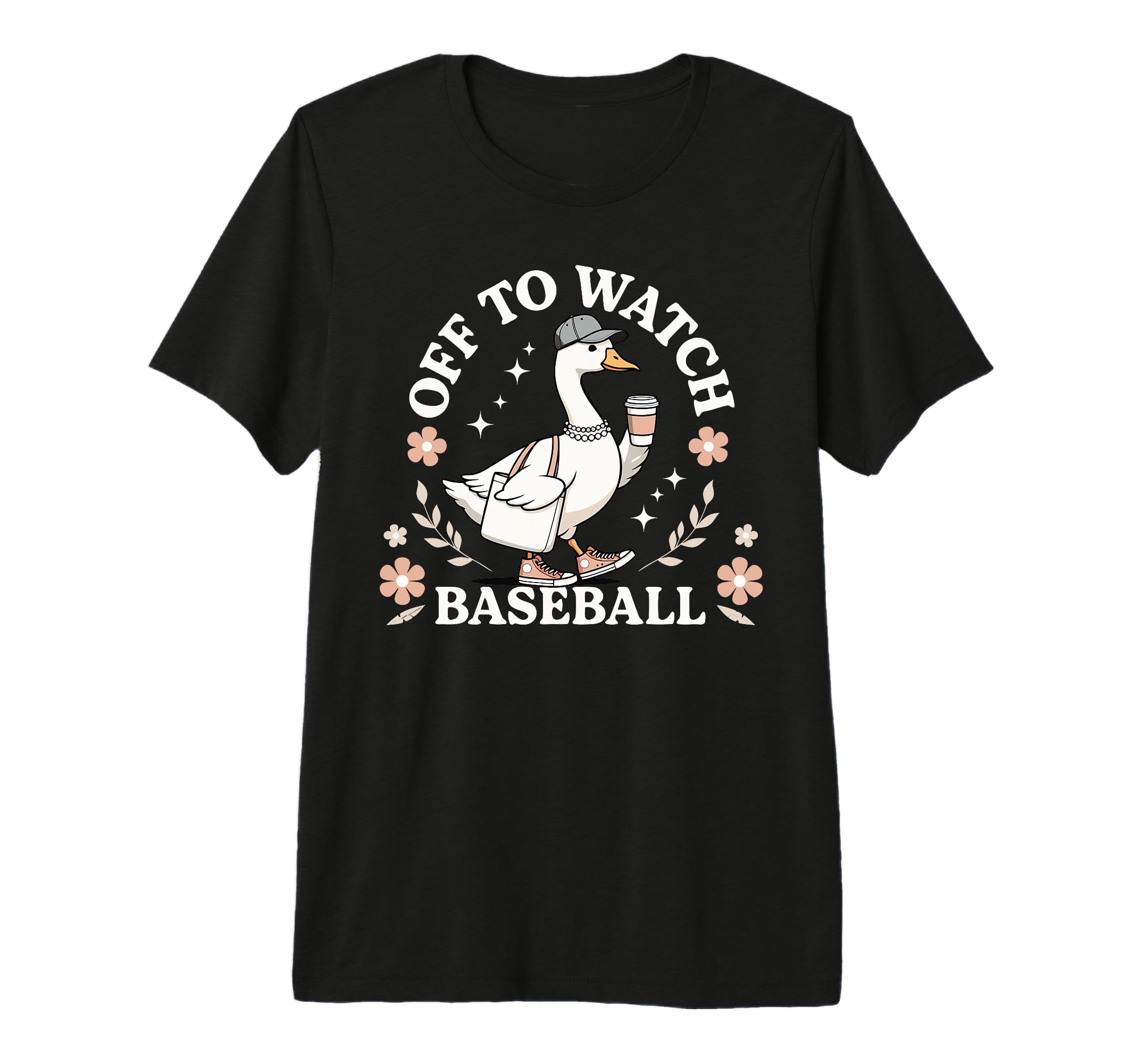 Off To Watch Baseball Goose Goose T-Shirt - Novelty Apparel for Adults - T-Shirt, Sweatshirt, Hoodie