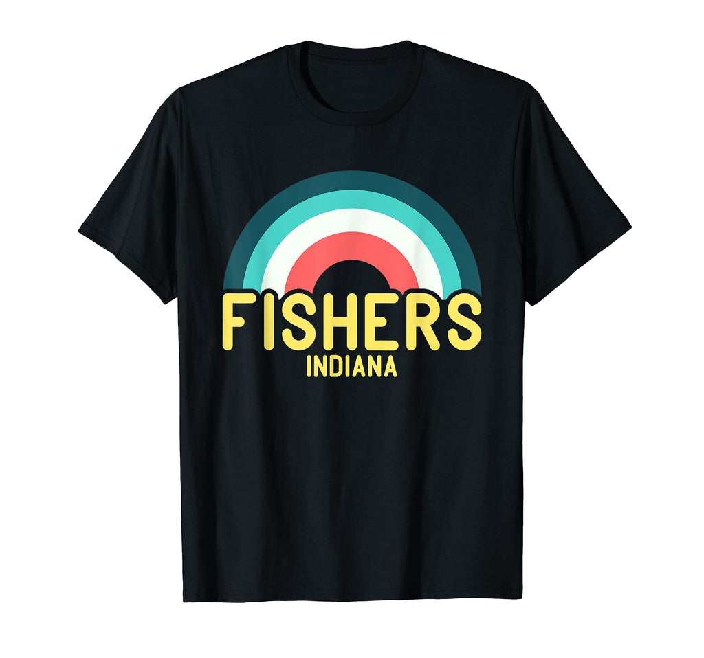 Fishers Indiana Rainbow T-Shirt - Fun Novelty Design for Adults - T-Shirt, Sweatshirt, Hoodie