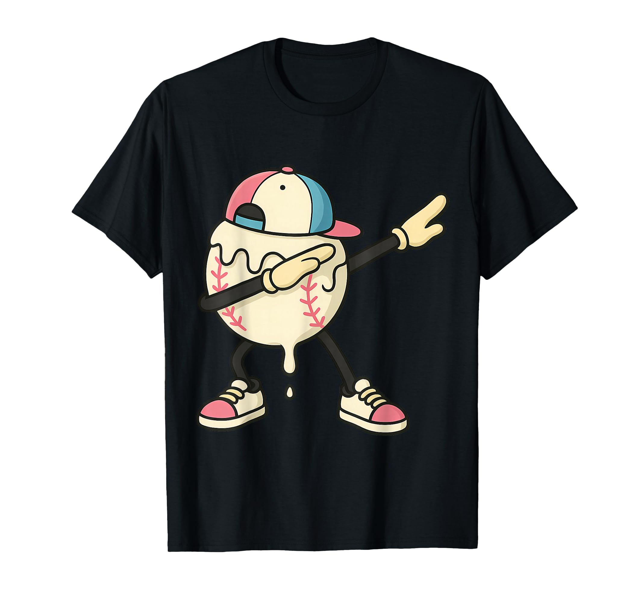 Baseball Ice Cream Drip Dabbing T-Shirt - Casual Everyday Wear Unisex - T-Shirt, Sweatshirt, Hoodie
