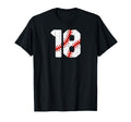 Baseball Player Jersey Number 18 T-Shirt - Casual Everyday Wear for Adults - T-Shirt, Sweatshirt, Hoodie