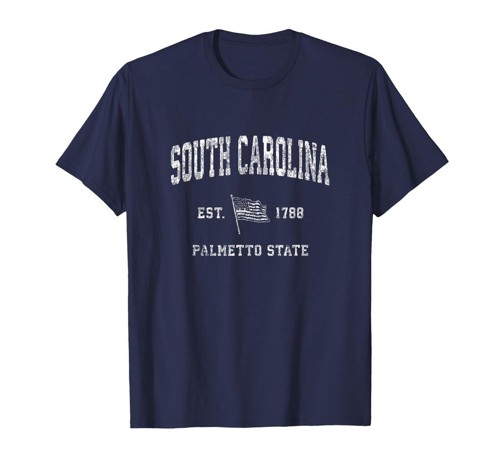 South Carolina Sc Us Flag Sports T-Shirt - Custom Art Print Unisex - T-Shirt, Sweatshirt, Hoodie