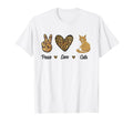 Peace Love Cats Leopard Cats Kitten T-Shirt - Aesthetic Graphic for Adults - T-Shirt, Sweatshirt, Hoodie
