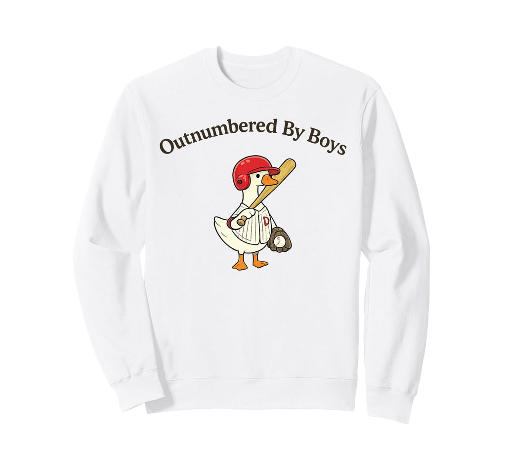 Outnumbered Baseball Dad Funny Sweatshirt - Fun Novelty Design Unisex - T-Shirt, Sweatshirt, Hoodie