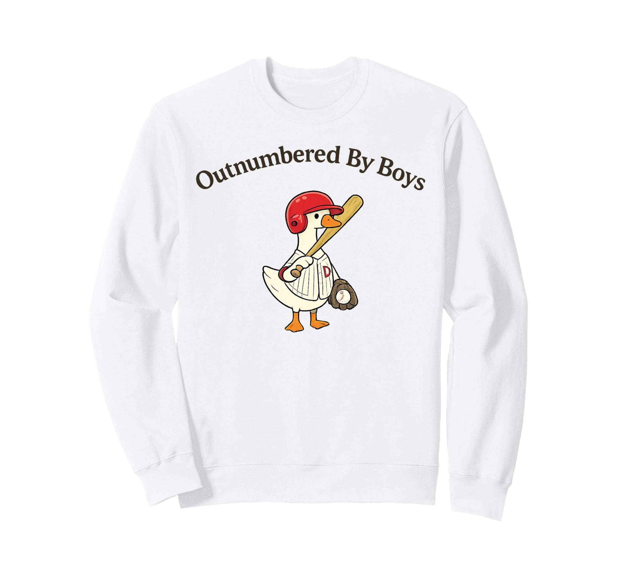 Outnumbered Baseball Dad Funny Sweatshirt - Fun Novelty Design Unisex - T-Shirt, Sweatshirt, Hoodie