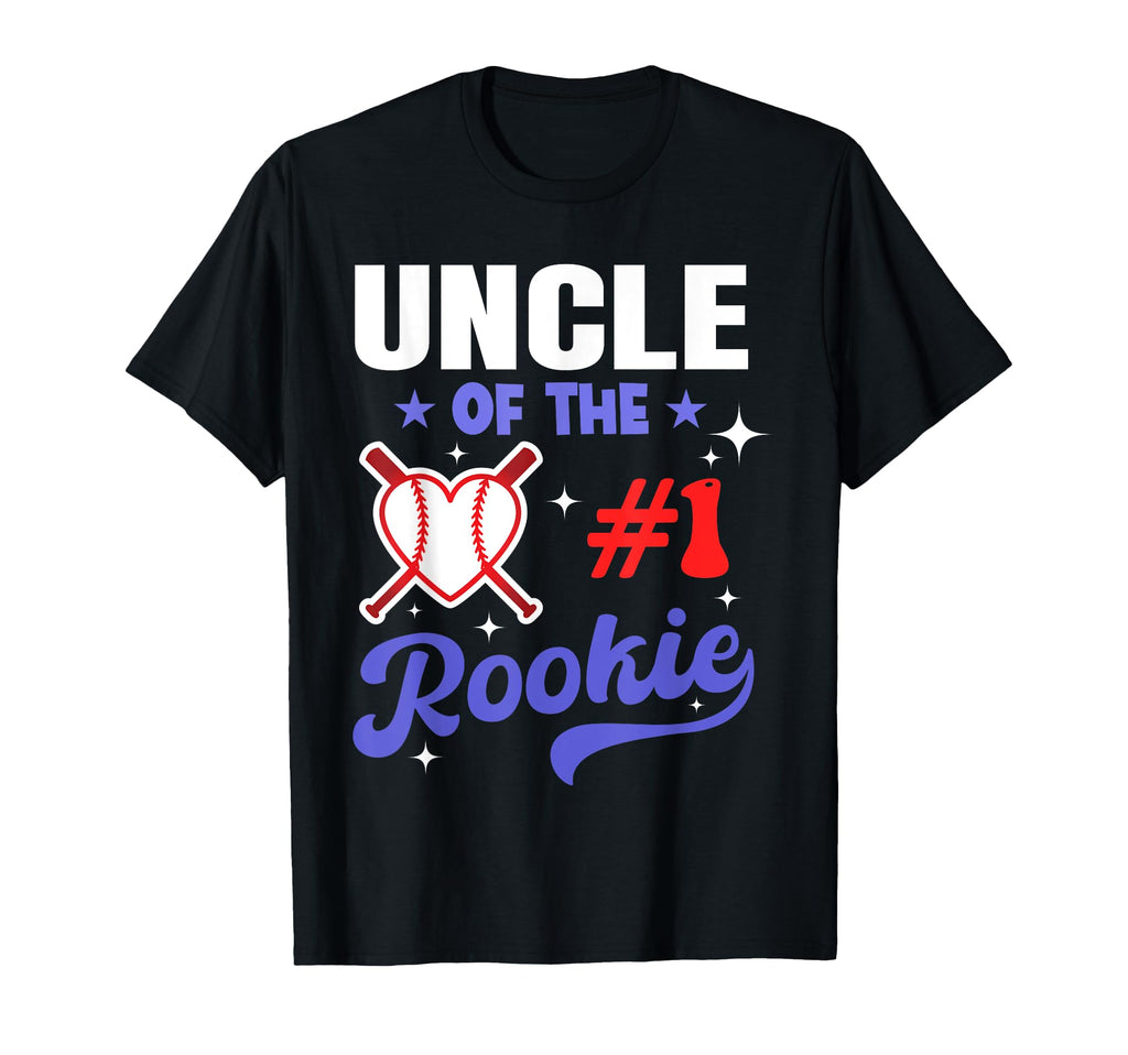 Uncle Rookie 1St Baseball Birthday T-Shirt - Fun Novelty Design Men Women - T-Shirt, Sweatshirt, Hoodie