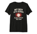 Mom Baseball Proud Son Home Run Travel T-Shirt - Unique Graphic Men Women - T-Shirt, Sweatshirt, Hoodie