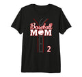 Baseball Mom 2 Number 2 Jersey Team T-Shirt - Fun Novelty Design Men Women - T-Shirt, Sweatshirt, Hoodie