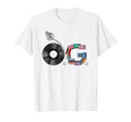 Old School Og Hip Hop Head Vinyl Cds T-Shirt - Custom Art Print for Adults - T-Shirt, Sweatshirt, Hoodie