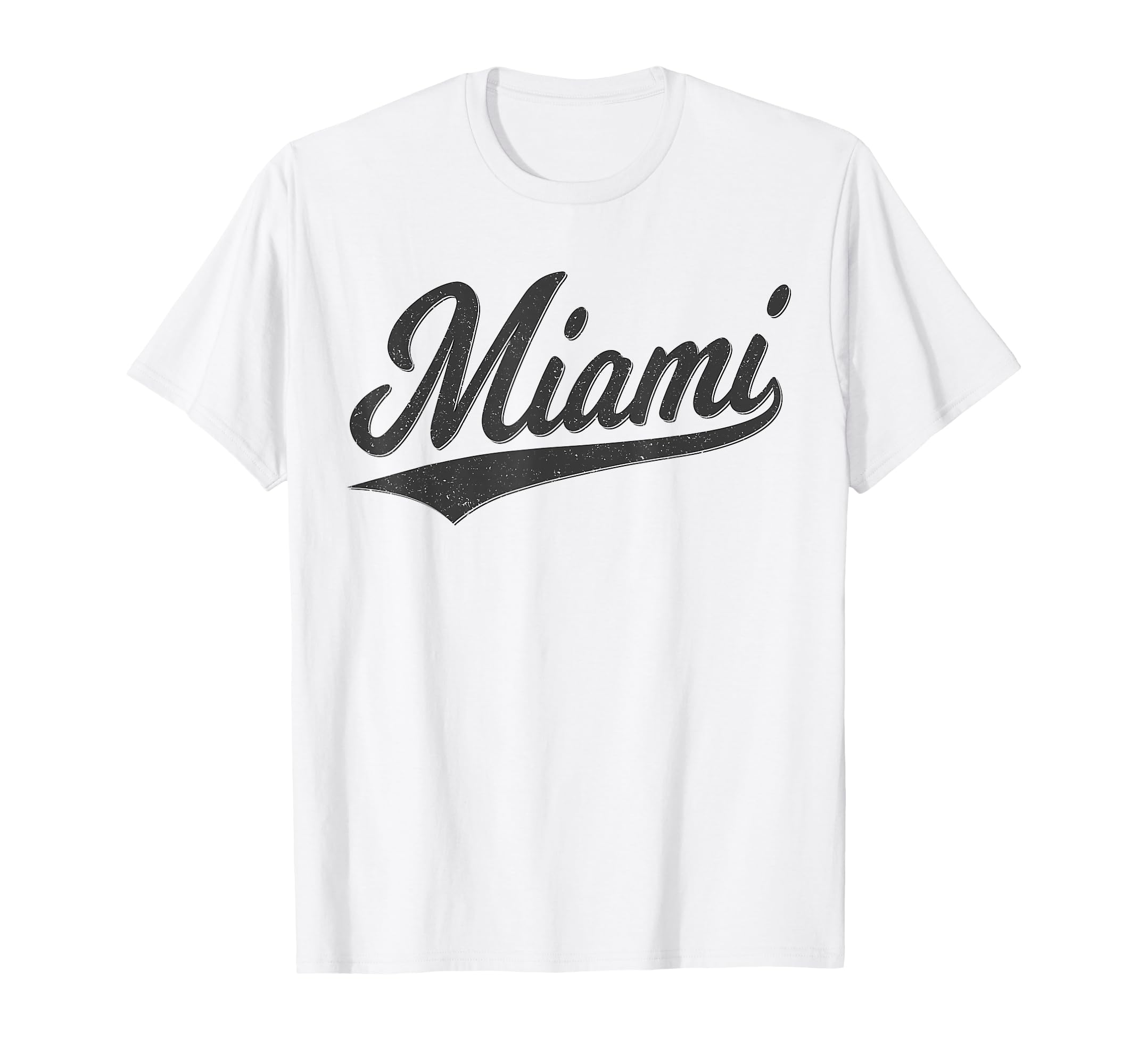 Miami Florida Varsity Script Sports T-Shirt - Trendy Graphic for Adults - T-Shirt, Sweatshirt, Hoodie