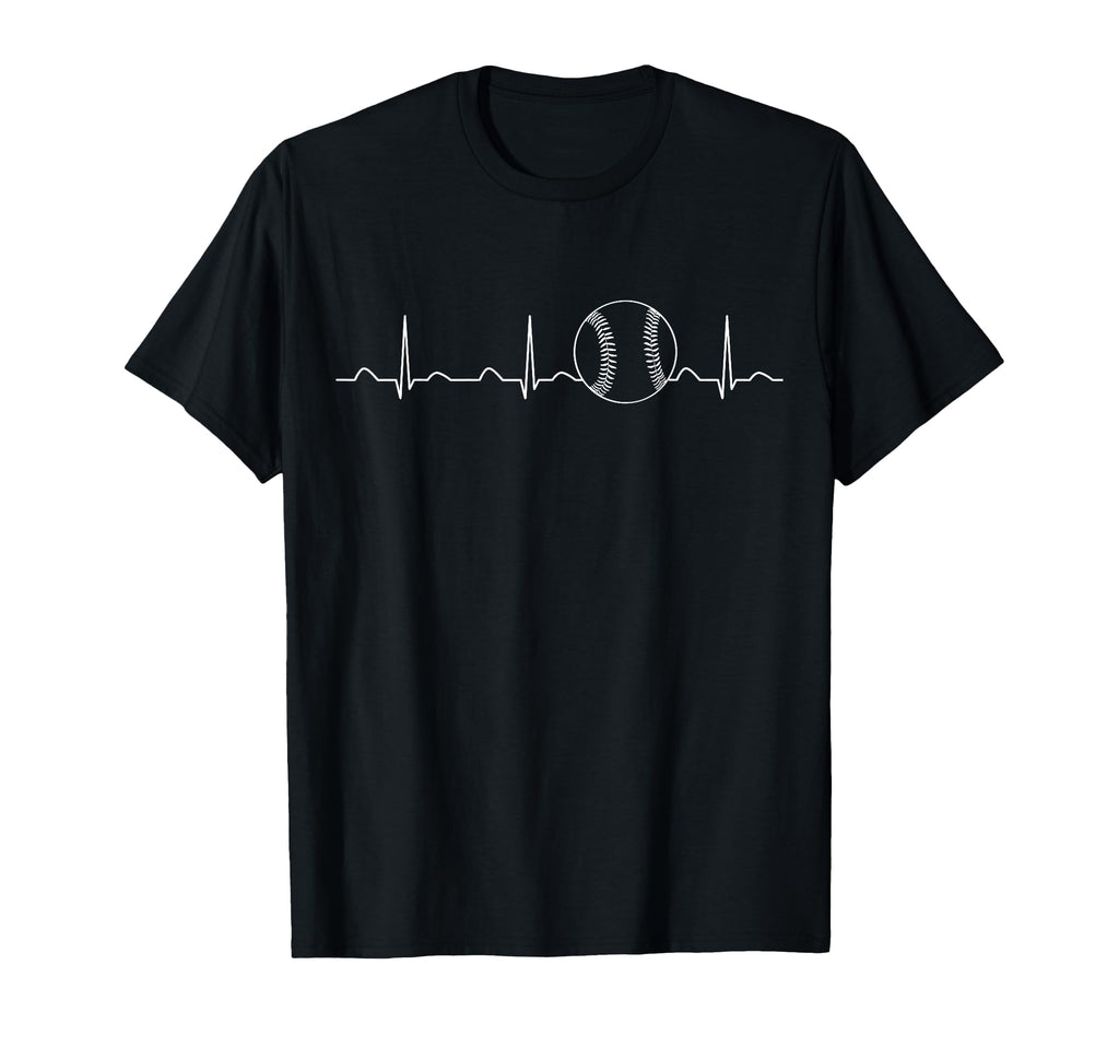 Baseball Heartbeat Love Baseball Mom Fan T-Shirt - Graphic Print Unisex - T-Shirt, Sweatshirt, Hoodie