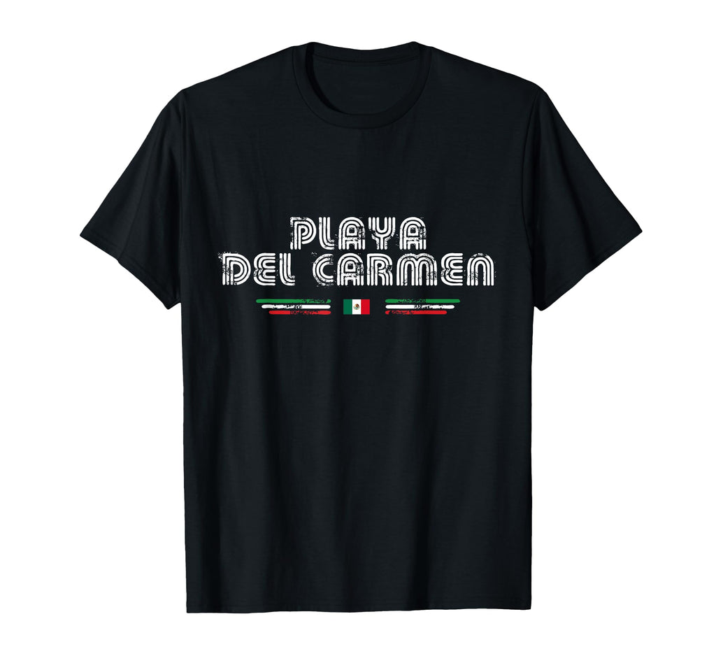 Playa Del Carmen Mexico 70S 80S Type T-Shirt - Custom Art Print Men Women - T-Shirt, Sweatshirt, Hoodie