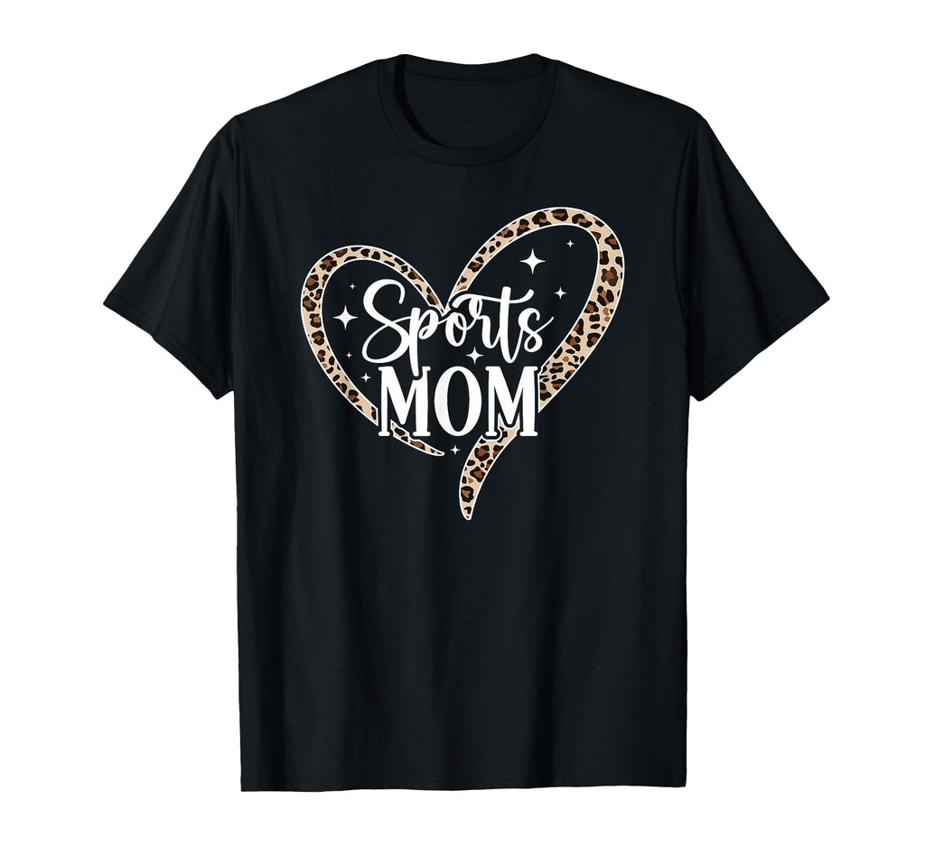 Sports Mom Heart Sports Mama Sports T-Shirt - Minimalist Print for Adults - T-Shirt, Sweatshirt, Hoodie