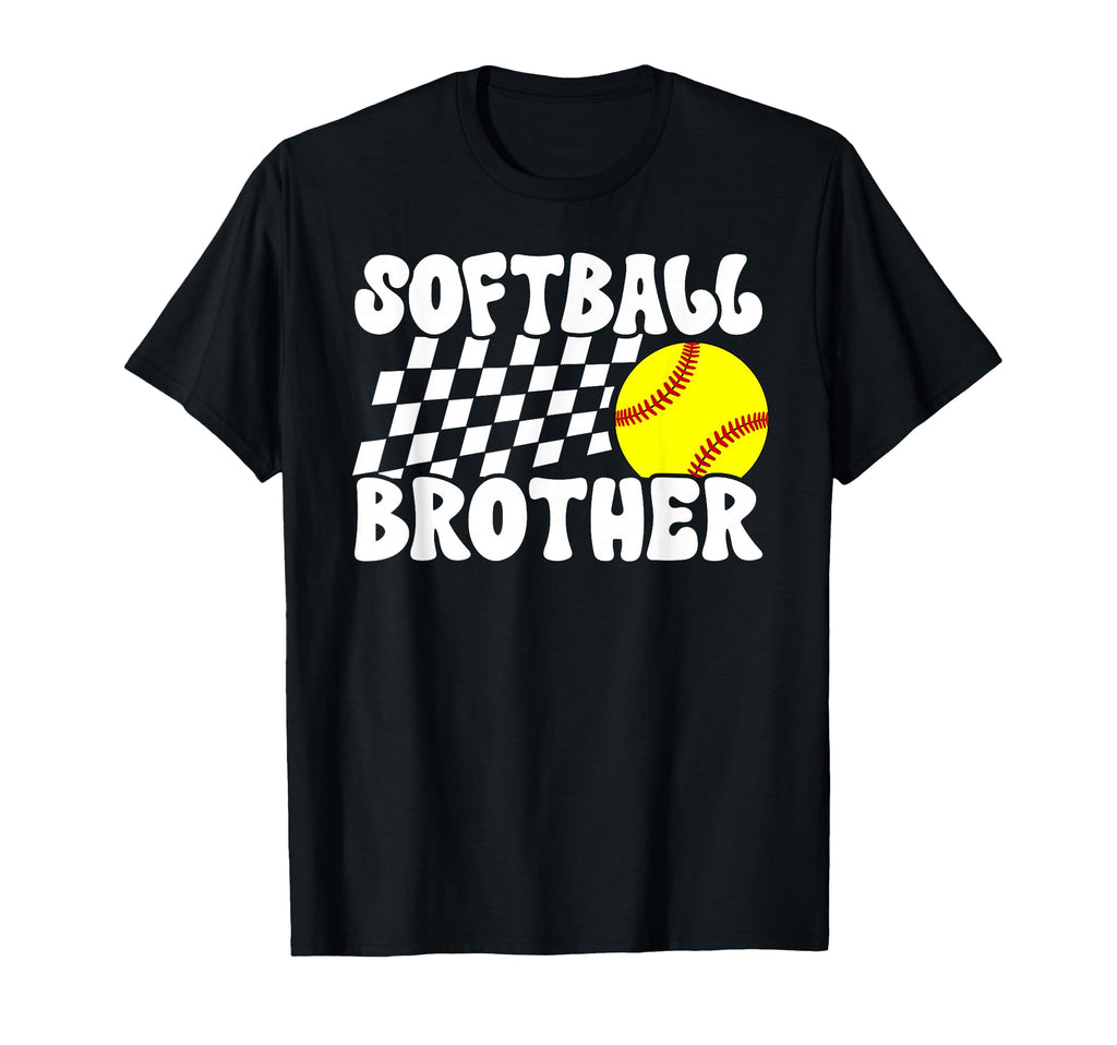 Softball Brother Groovy Brother T-Shirt - Custom Art Print Men Women - T-Shirt, Sweatshirt, Hoodie