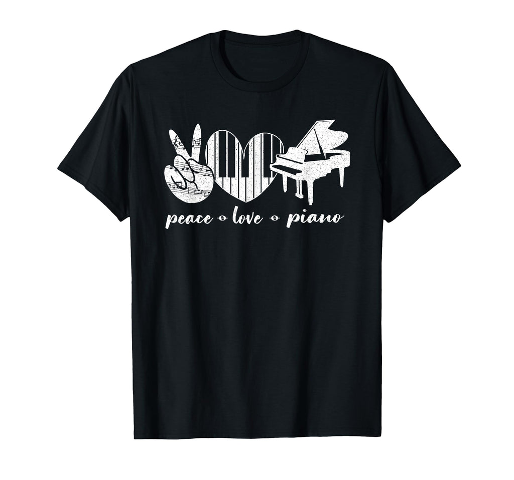 Piano Teacher Pianist Heart Keyboard T-Shirt - Streetwear Style for Adults - T-Shirt, Sweatshirt, Hoodie