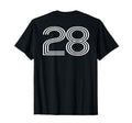 Number 28 Baseball Football Soccer T-Shirt - Novelty Apparel Men Women - T-Shirt, Sweatshirt, Hoodie