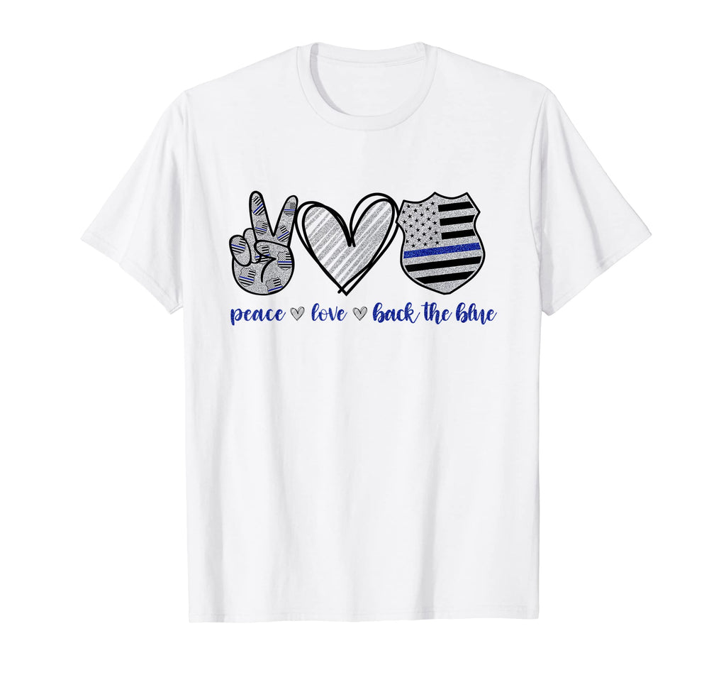 Peace Love Back Blue T-Shirt - Unique Graphic Men Women - T-Shirt, Sweatshirt, Hoodie