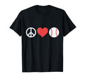 Peace Love Baseball T-Shirt - Custom Art Print Men Women - T-Shirt, Sweatshirt, Hoodie