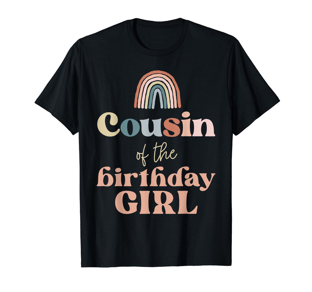 Cousin Birthday Boho Rainbow Party T-Shirt - Unique Graphic for Adults - T-Shirt, Sweatshirt, Hoodie