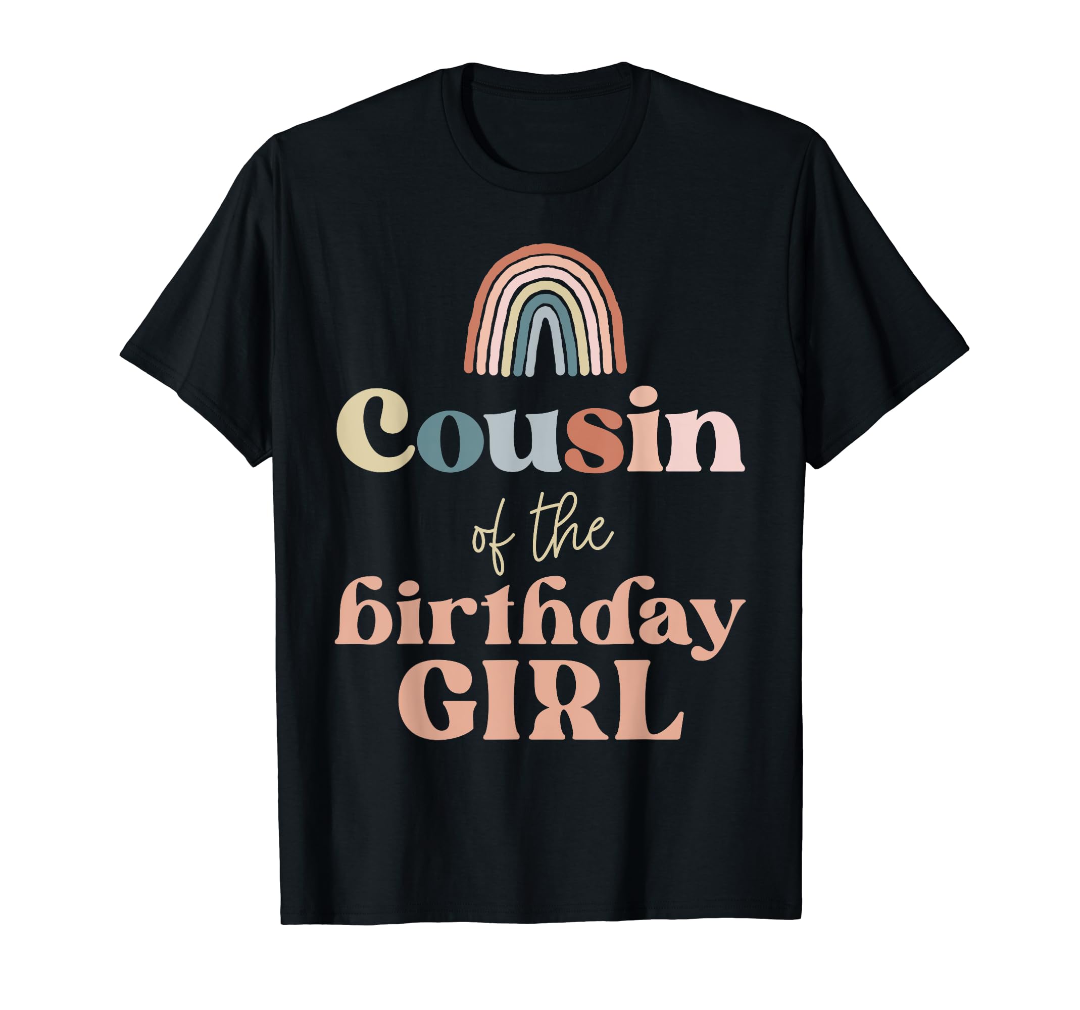 Cousin Birthday Boho Rainbow Party T-Shirt - Unique Graphic for Adults - T-Shirt, Sweatshirt, Hoodie