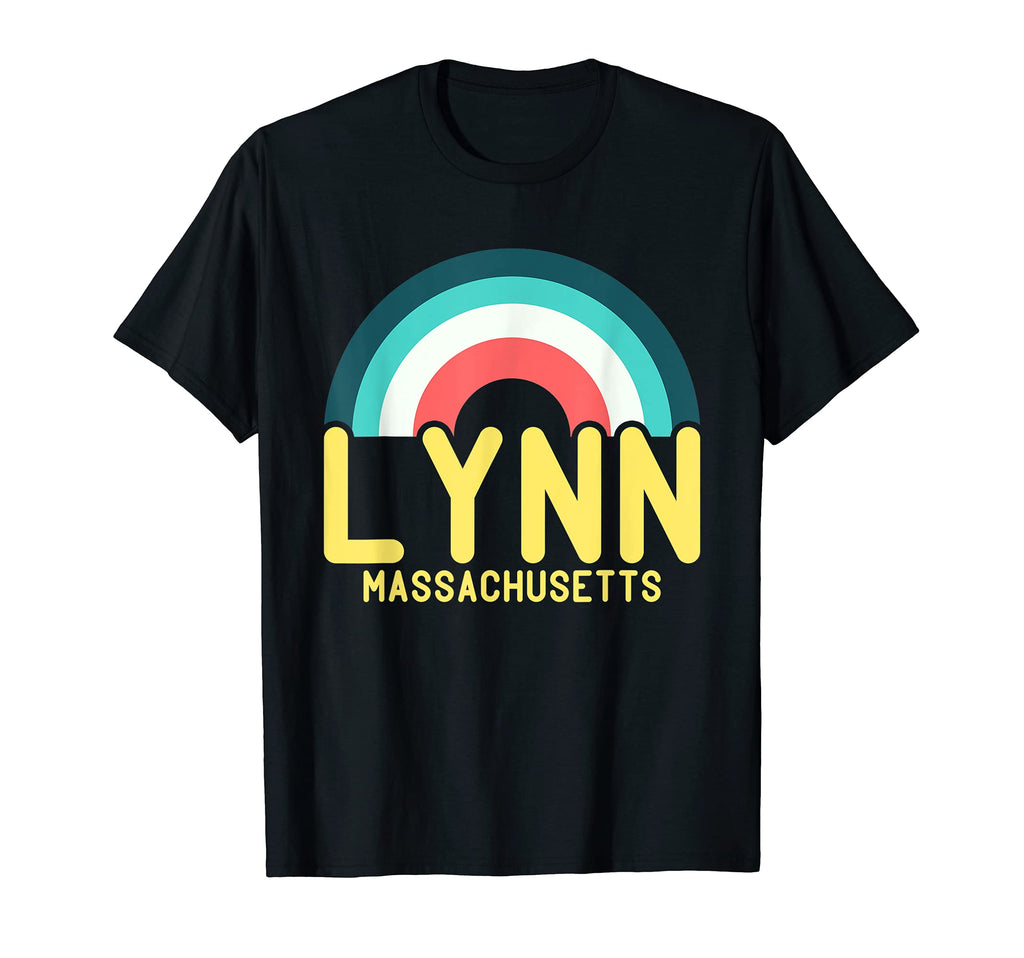 Lynn Massachusetts Rainbow T-Shirt - Minimalist Print Unisex - T-Shirt, Sweatshirt, Hoodie