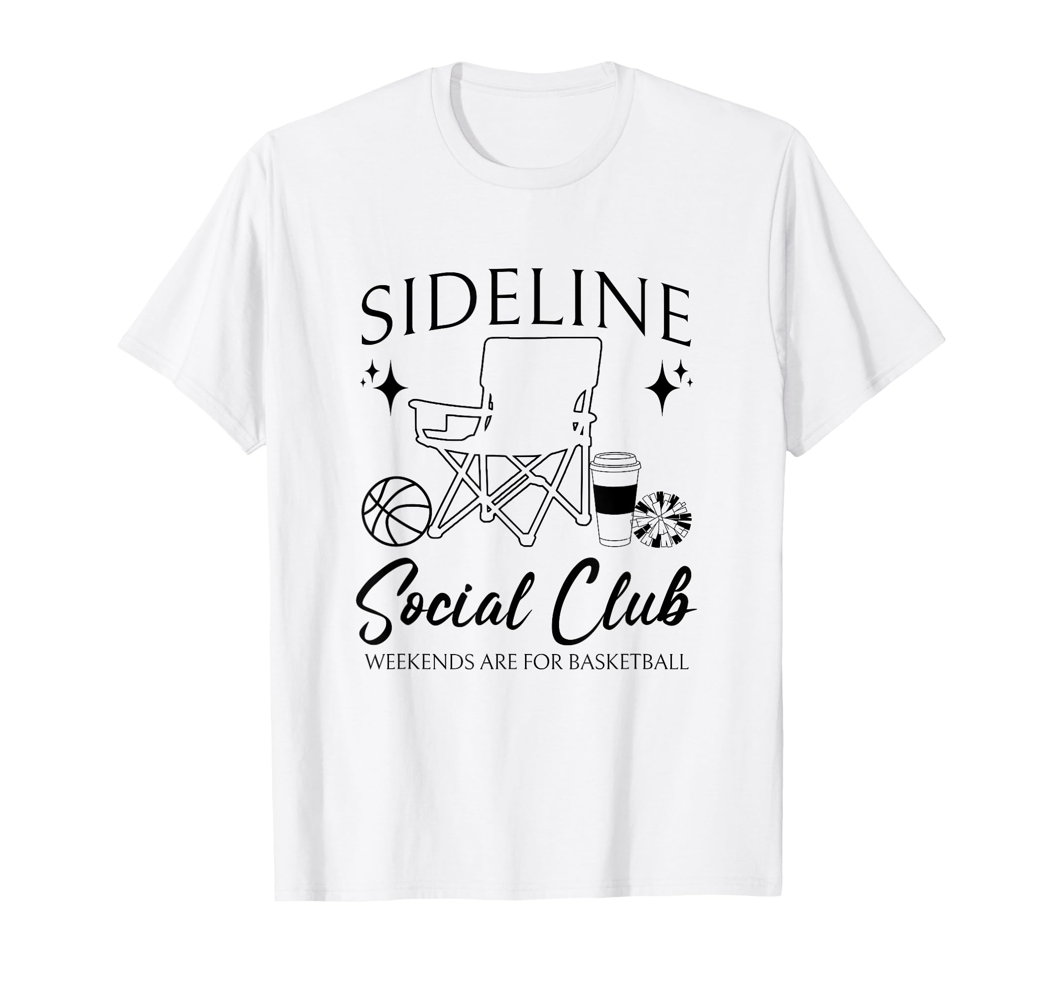 Sideline Social Club Basketball Mom T-Shirt - Unique Graphic for Adults - T-Shirt, Sweatshirt, Hoodie