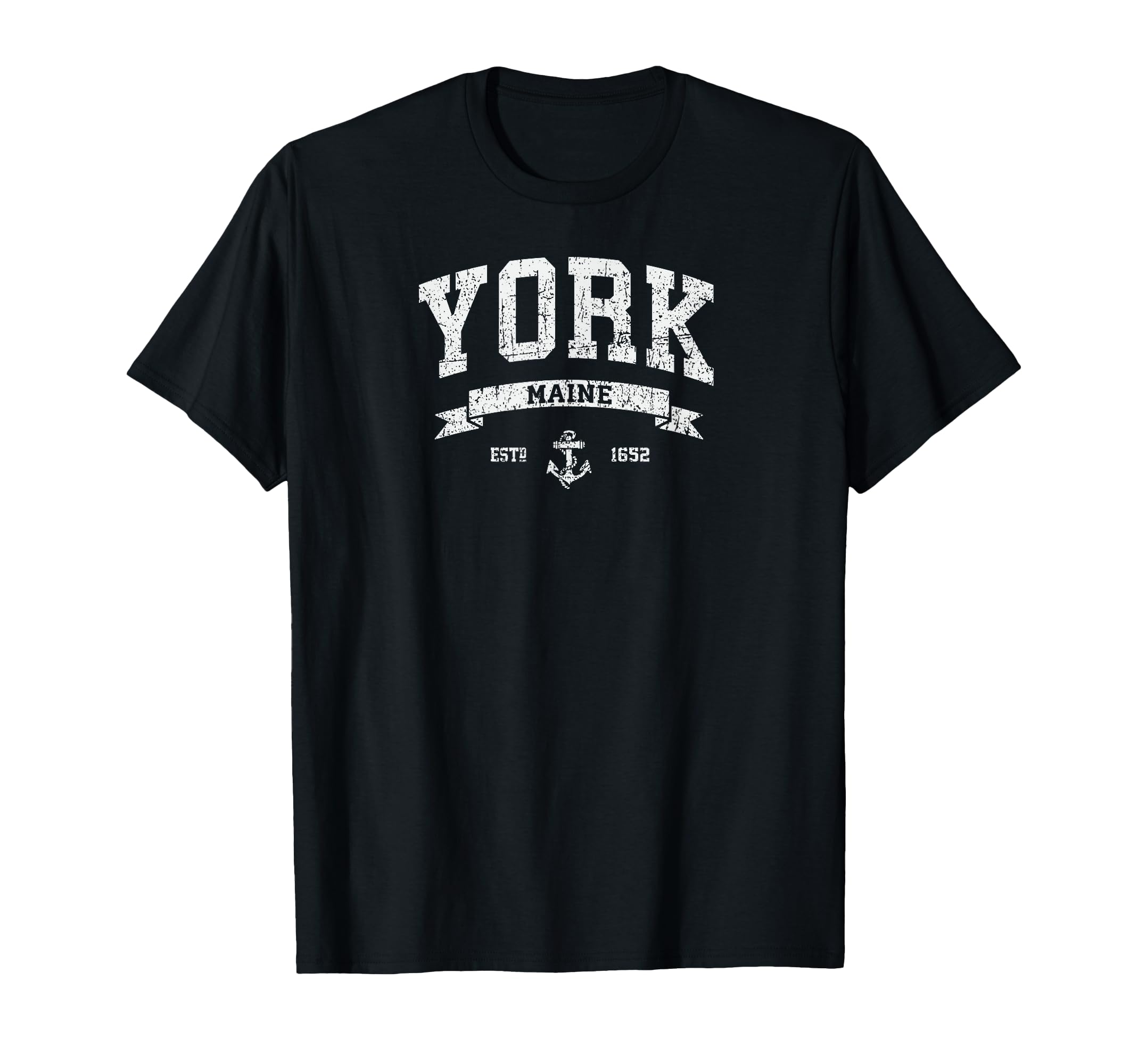 York Maine Me Distressed T-Shirt - Graphic Print Men Women - T-Shirt, Sweatshirt, Hoodie