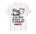 My Heart Is That Field Ballpark Mama T-Shirt - Minimalist Print for Adults - T-Shirt, Sweatshirt, Hoodie