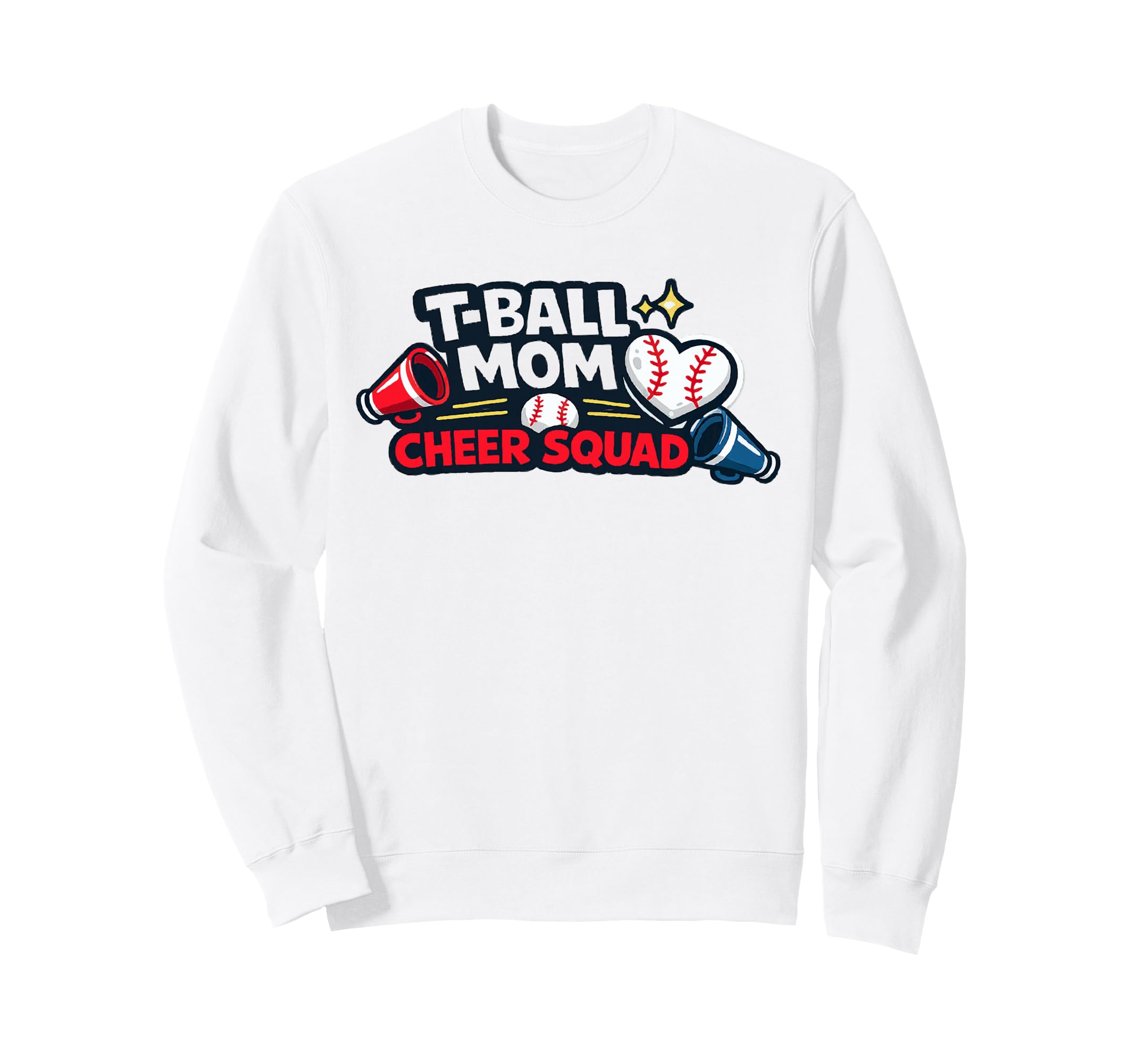 T Ball Mom Cheer Squad Baseball Mom Sweatshirt - Trendy Graphic for Adults - T-Shirt, Sweatshirt, Hoodie