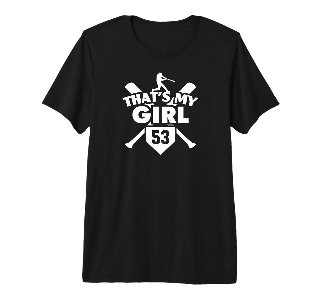 Baseball Mom Dad Thats My 53 Softball T-Shirt - Graphic Print Men Women - T-Shirt, Sweatshirt, Hoodie