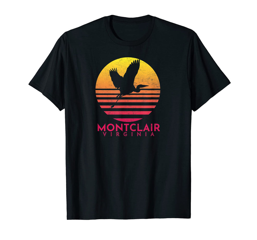 Montclair Virginia Distressed Sunset T-Shirt - Unique Graphic Men Women - T-Shirt, Sweatshirt, Hoodie