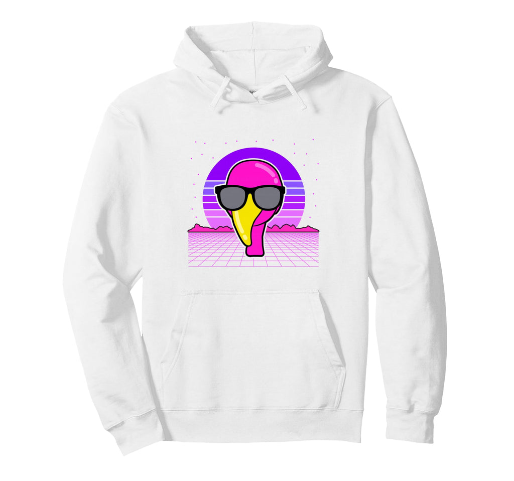 Aesthetic Vaporwave Outfits Flamingo Hoodie - Custom Art Print Men Women - T-Shirt, Sweatshirt, Hoodie
