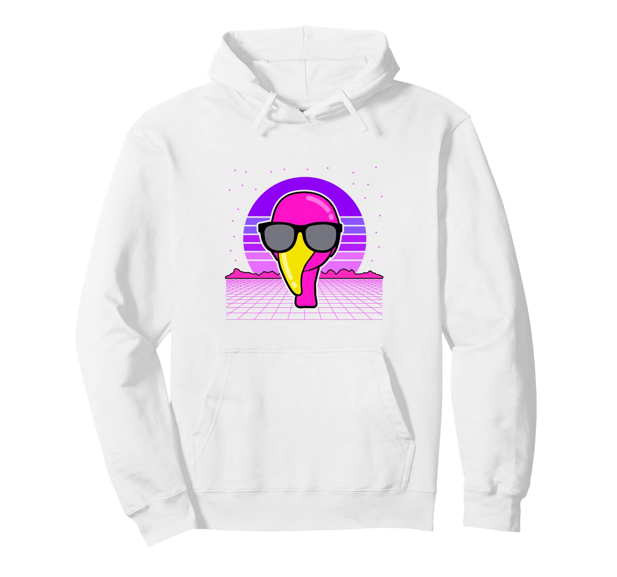 Aesthetic Vaporwave Outfits Flamingo Hoodie - Custom Art Print Men Women - T-Shirt, Sweatshirt, Hoodie