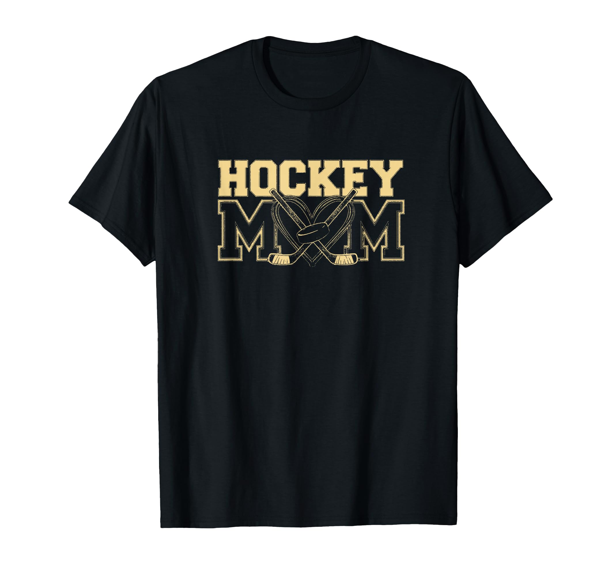 Hockey Mom Gold Black And Gold Game Day T-Shirt - Novelty Apparel Men Women - T-Shirt, Sweatshirt, Hoodie