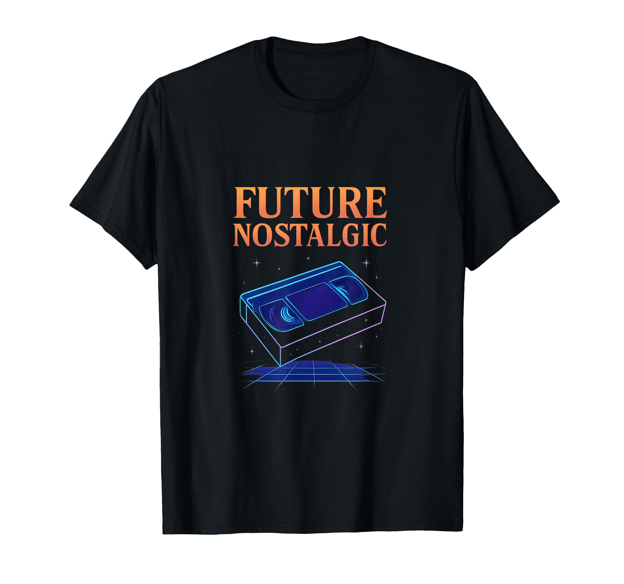 Future Nostalgic Neon Vaporwave Vhs T-Shirt - Custom Art Print Unisex - T-Shirt, Sweatshirt, Hoodie