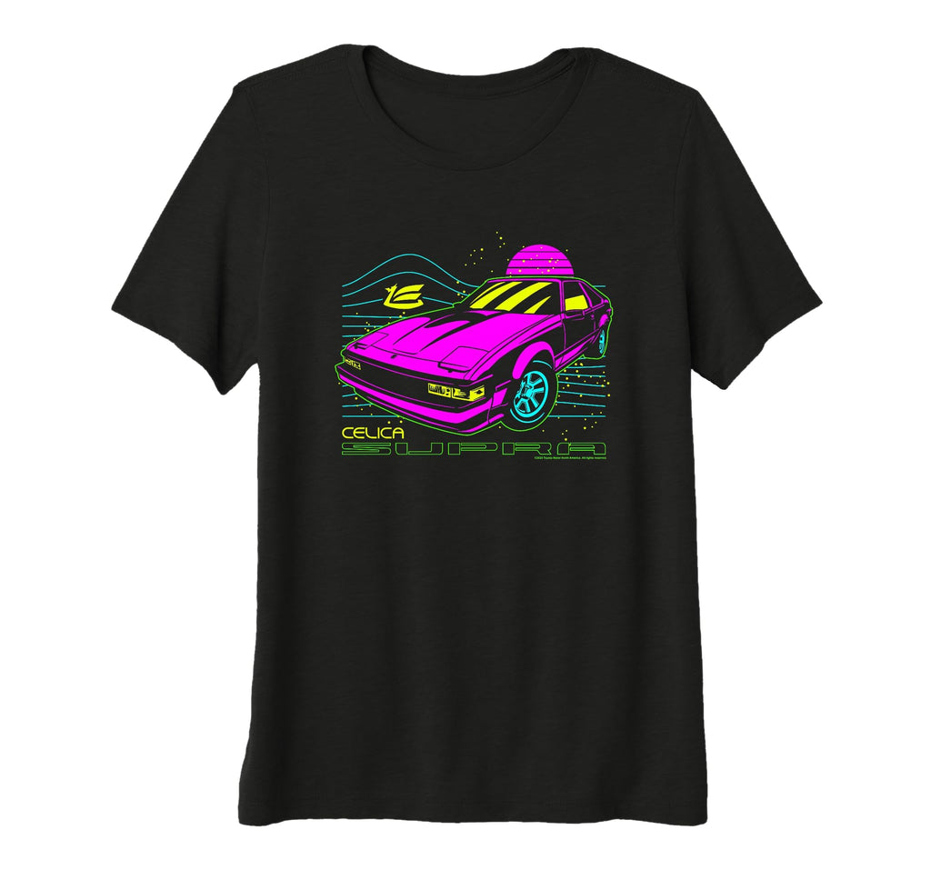 Toyota Iconic Celica Supra Neon 80S Vibe T-Shirt - Graphic Print Men Women - T-Shirt, Sweatshirt, Hoodie