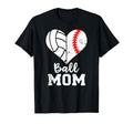 Ball Mom Heart Funny Baseball T-Shirt - Fun Novelty Design Unisex - T-Shirt, Sweatshirt, Hoodie