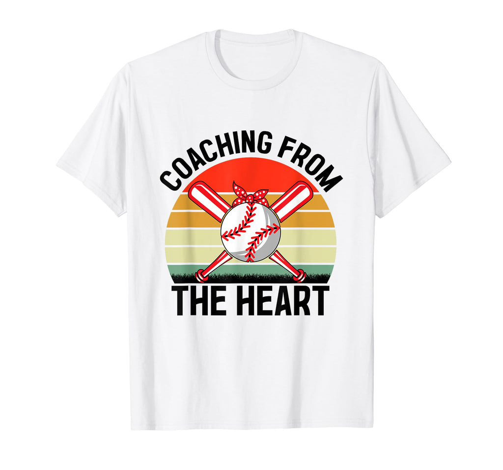 Coaching From Heart Baseball Player T-Shirt - Aesthetic Graphic Men Women - T-Shirt, Sweatshirt, Hoodie