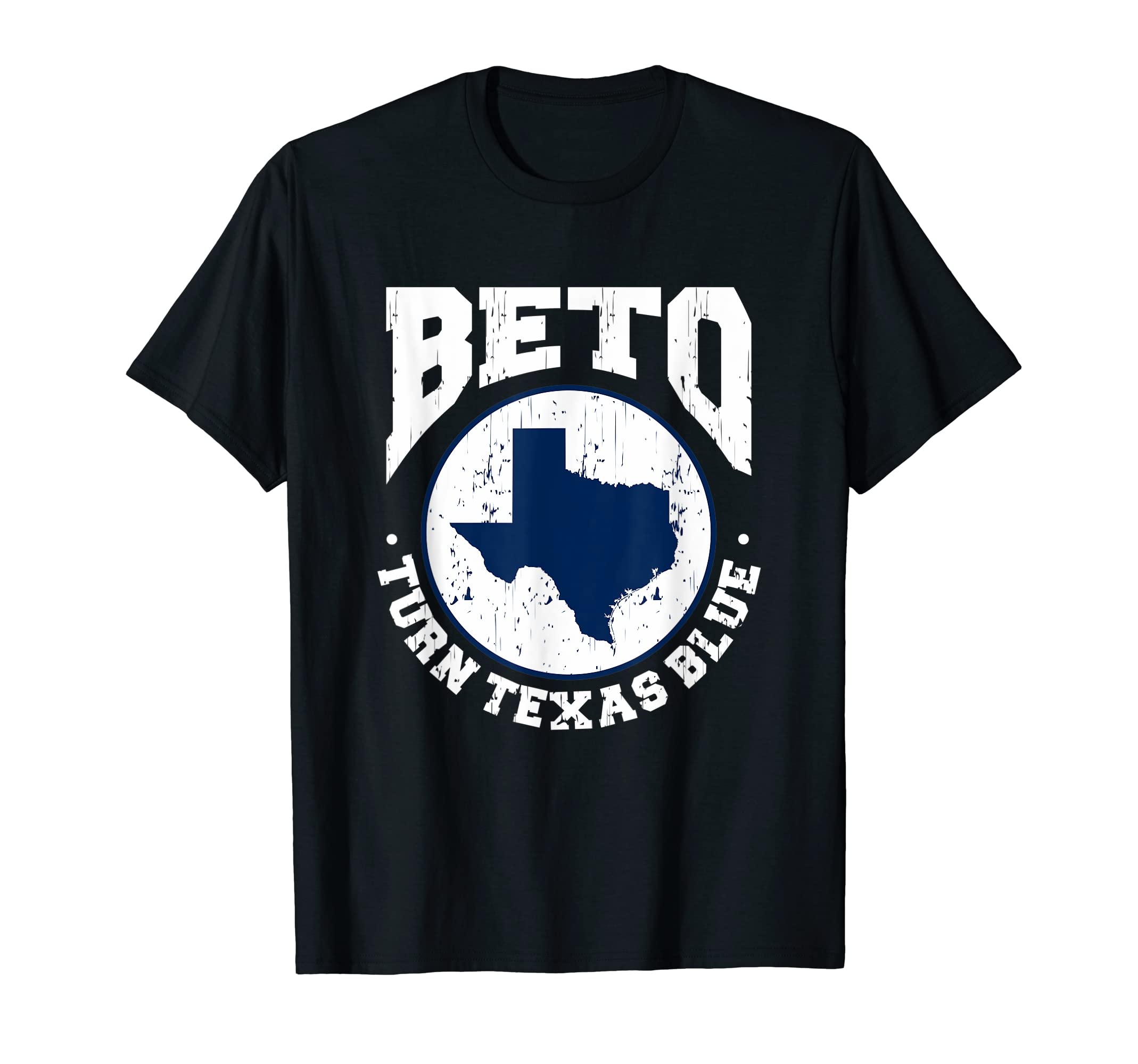 Beto Turn Texas Blue Distressed T-Shirt - Custom Art Print Unisex - T-Shirt, Sweatshirt, Hoodie