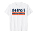Detroit Michigan Three Stripe T-Shirt - Streetwear Style Men Women - T-Shirt, Sweatshirt, Hoodie