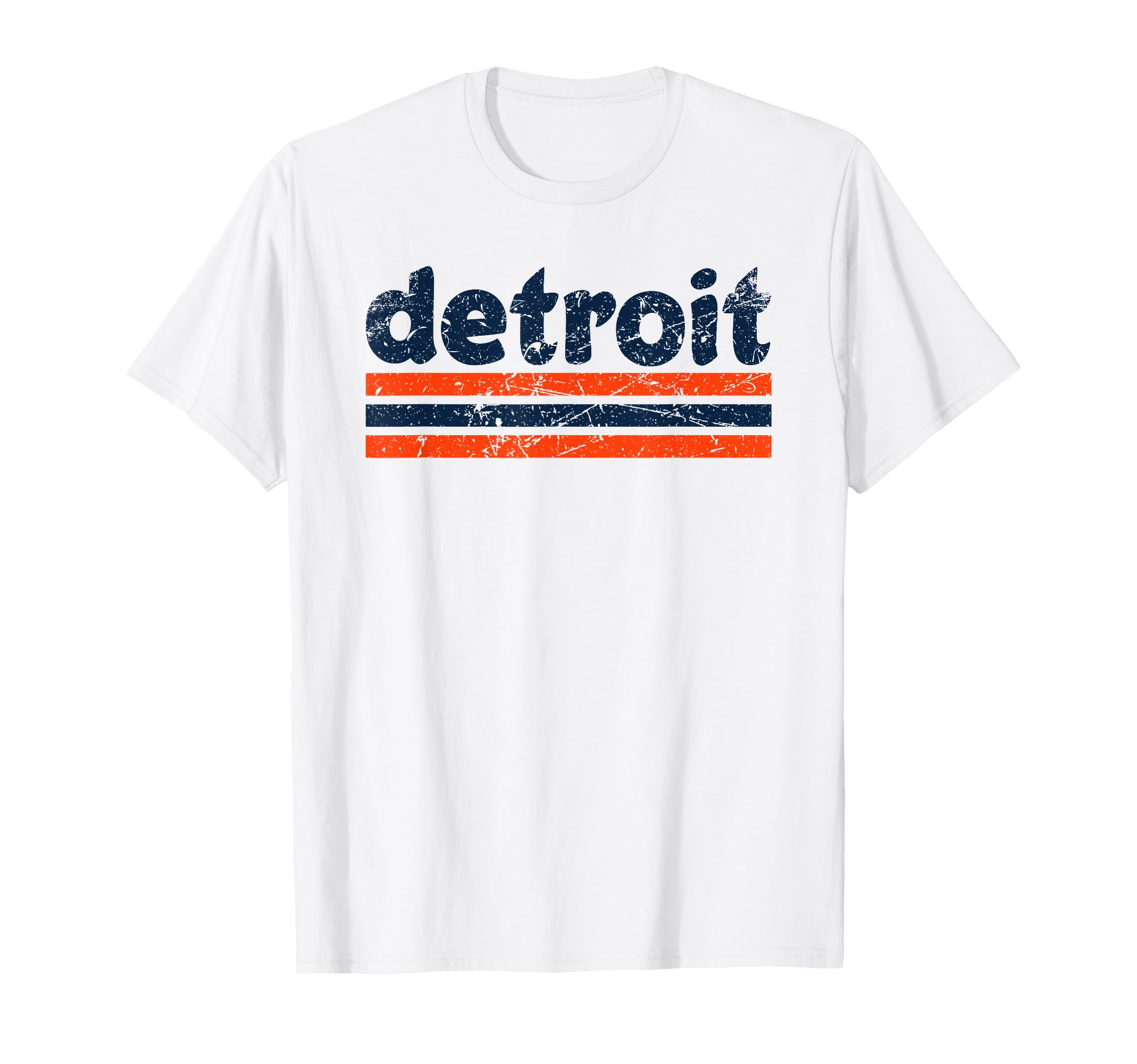 Detroit Michigan Three Stripe T-Shirt - Streetwear Style Men Women - T-Shirt, Sweatshirt, Hoodie
