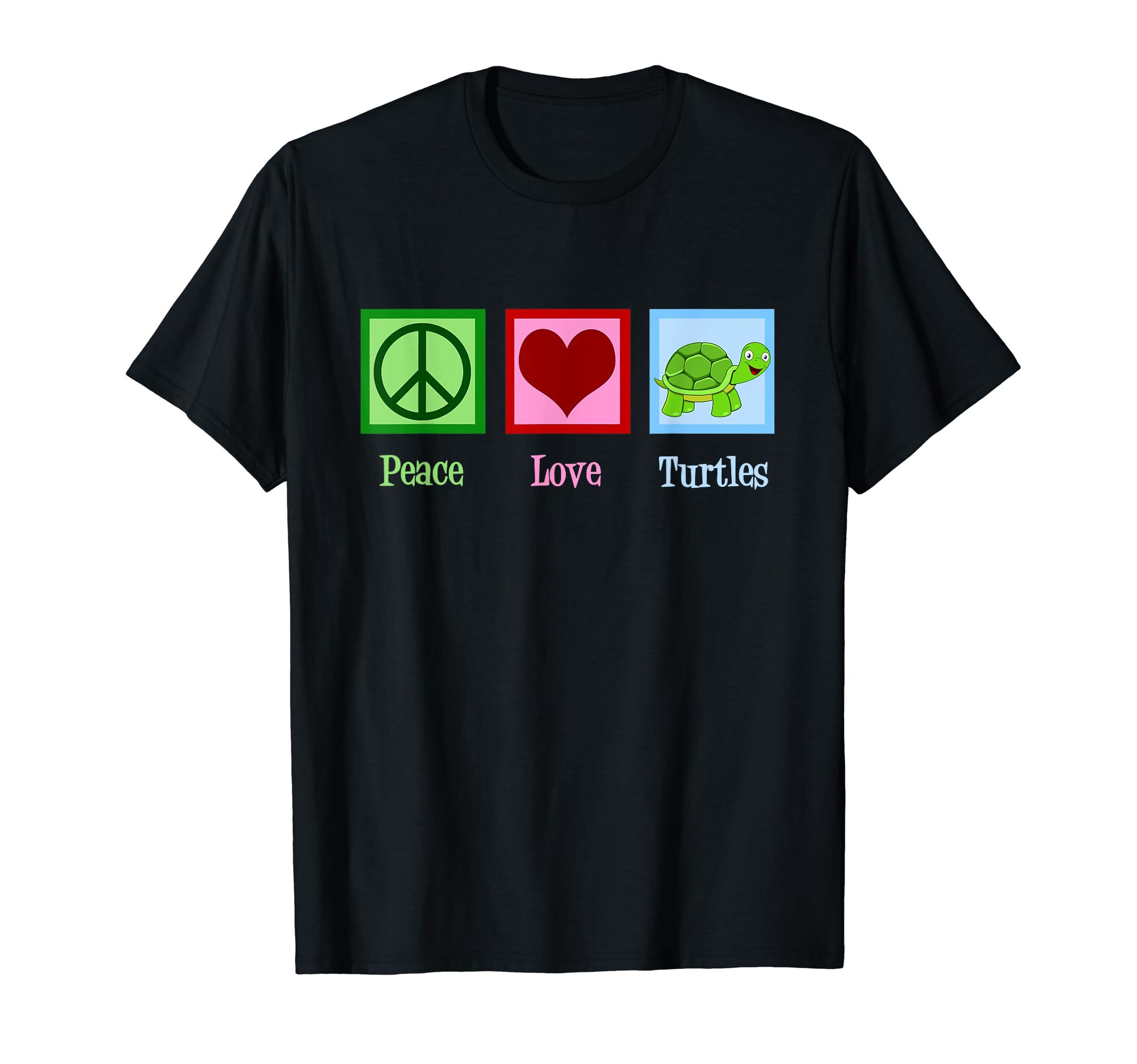 Peace Love Turtle T-Shirt - Fun Novelty Design for Adults - T-Shirt, Sweatshirt, Hoodie