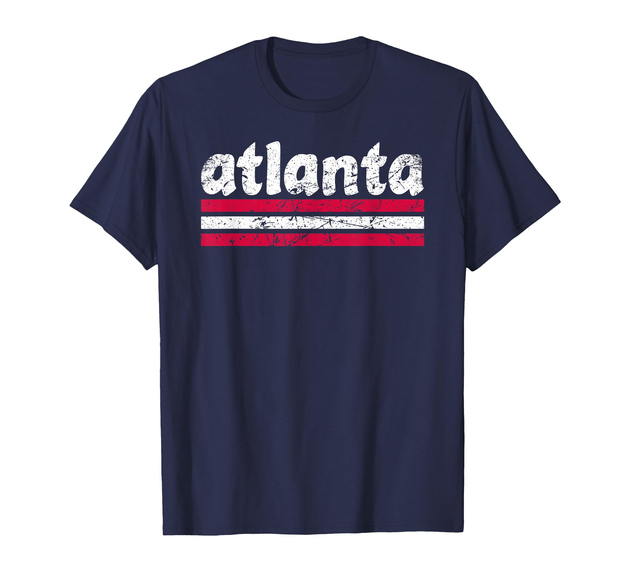Atlanta Georgia Three Stripe T-Shirt - Casual Everyday Wear for Adults - T-Shirt, Sweatshirt, Hoodie