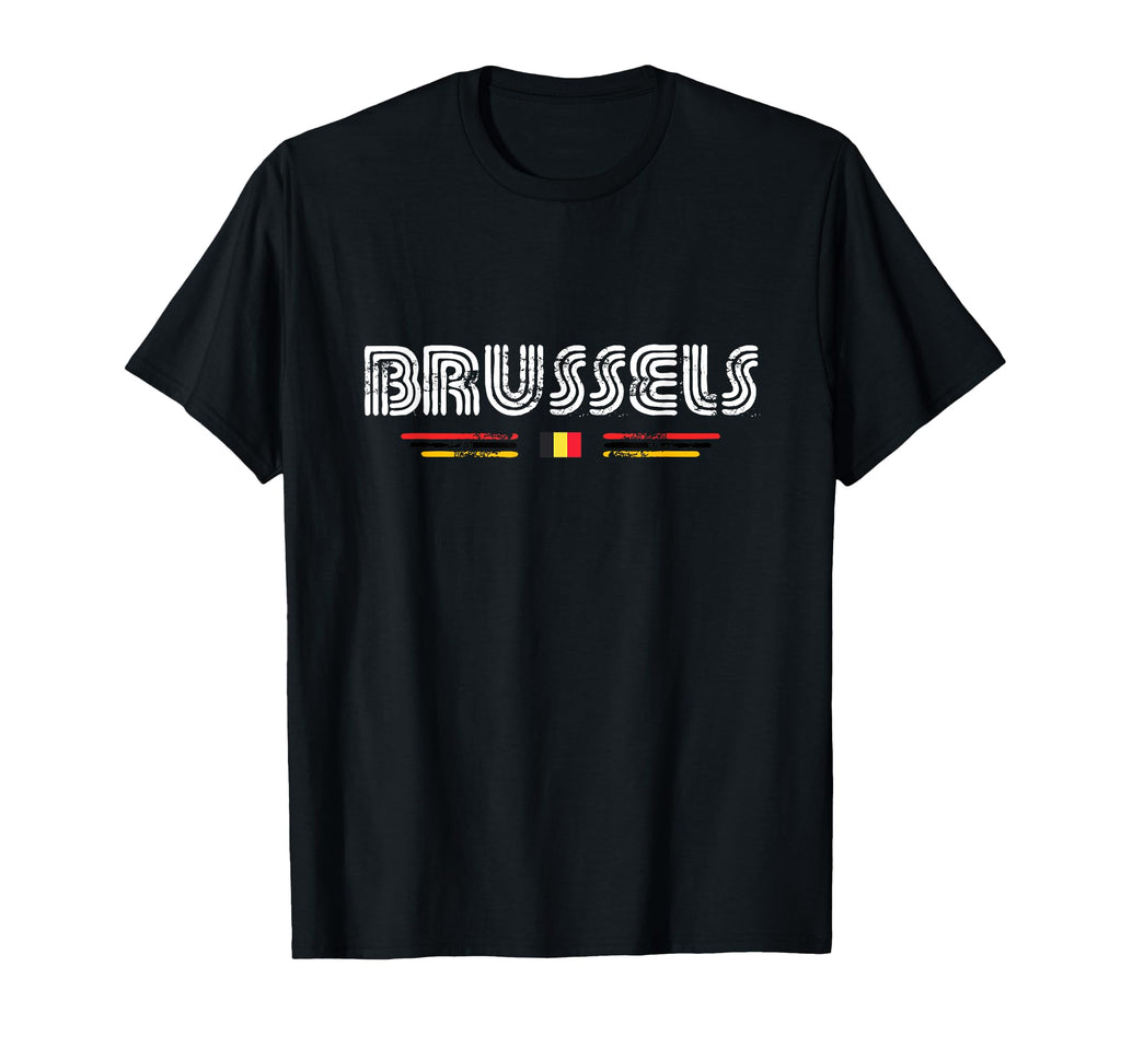 Brussels Belgium Austria 70S 80S Type T-Shirt - Minimalist Print Unisex - T-Shirt, Sweatshirt, Hoodie